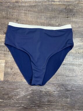 Onia Regina Swim Bottom Size Medium Solid Tricot 462 Navy NWT $95